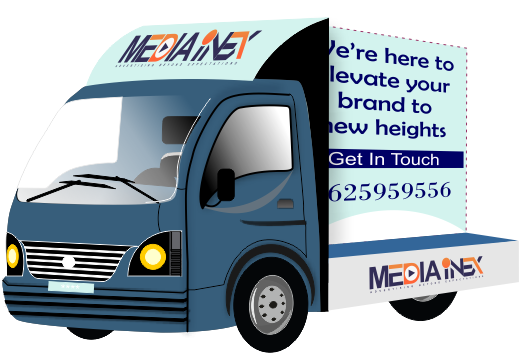 L Shape Mobile Van Advertisement
